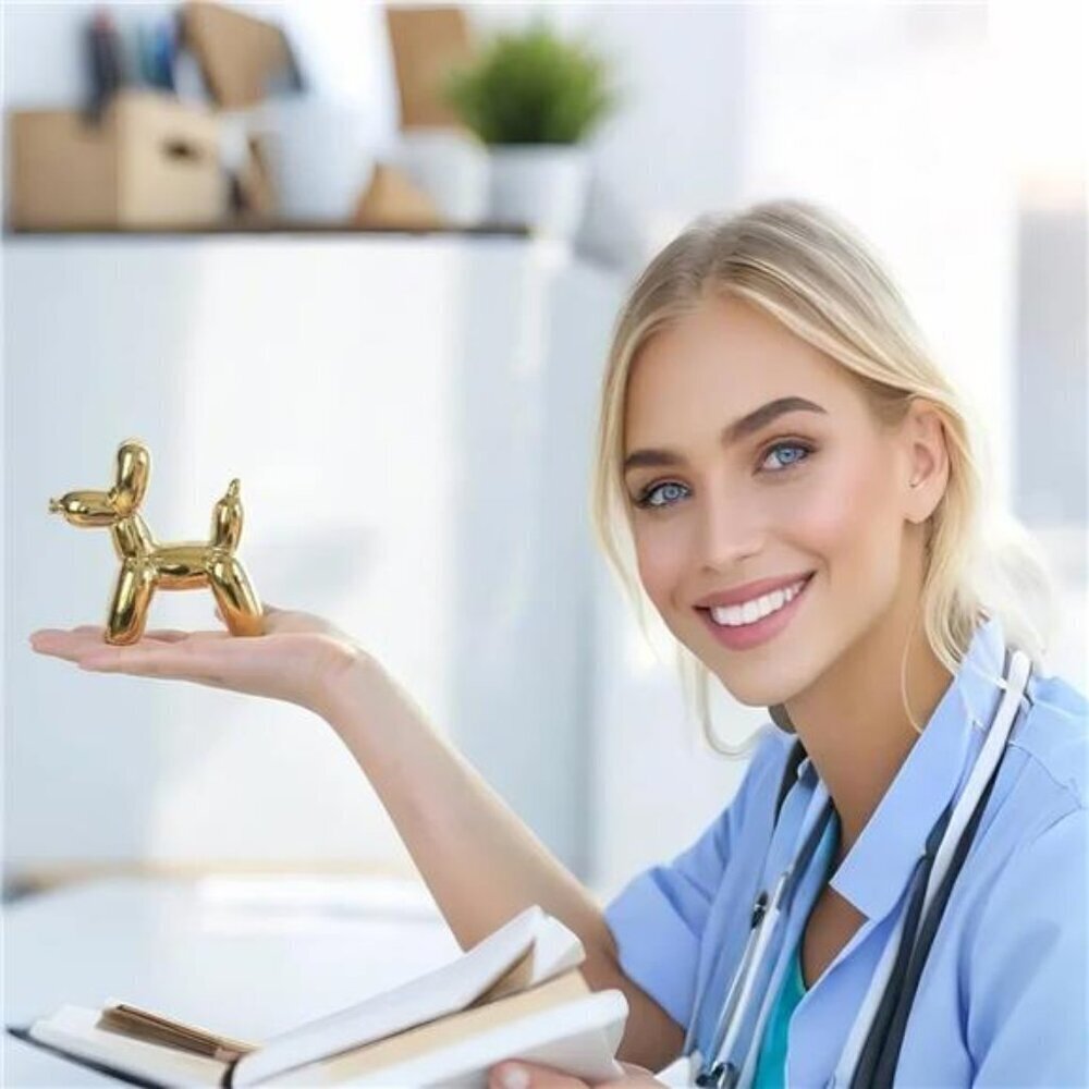 Ceramic Balloon Dog Statue Large Home Decor - Picture 2 of 7